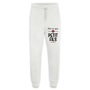 Fils / Fille / Petit-Fils / Petite-Fille - Pantalon de jogging bio décontracté fabriqué en UE - OFF WHITE - Devant