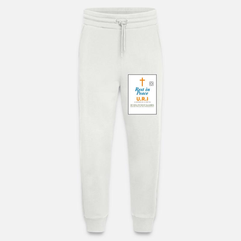 Gedenkdesign Frieden und Glaube Ironisch - Jogginghose - made by SPREAD - OFF WHITE