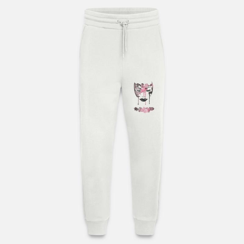 Rosa Aquarellgesicht - Jogginghose - made by SPREAD - OFF WHITE