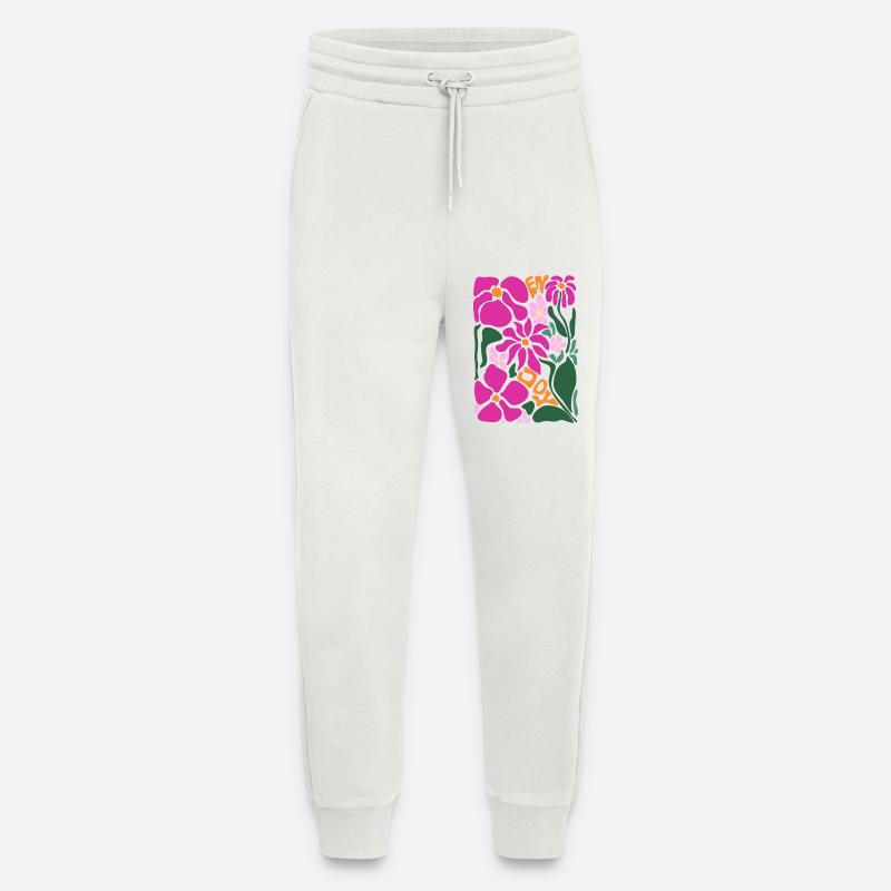 Gute Laune Blumen - enjoy - Jogginghose - made by SPREAD - OFF WHITE