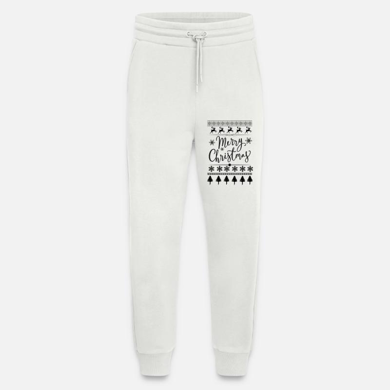 Merry Christmas Scripted - Jogging Pants - made by SPREAD  - OFF WHITE