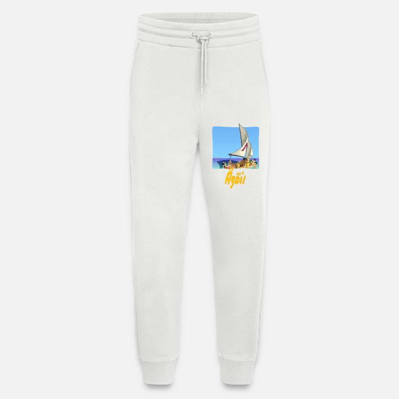 Mer Égée - Pantalon de jogging bio décontracté fabriqué en UE - OFF WHITE