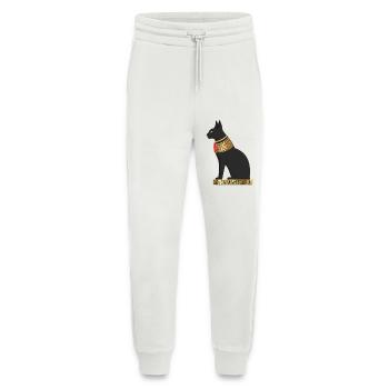 Ägyptische Katzengöttin mit Goldhalsband - Jogginghose - made by SPREAD - OFF WHITE - Vorne
