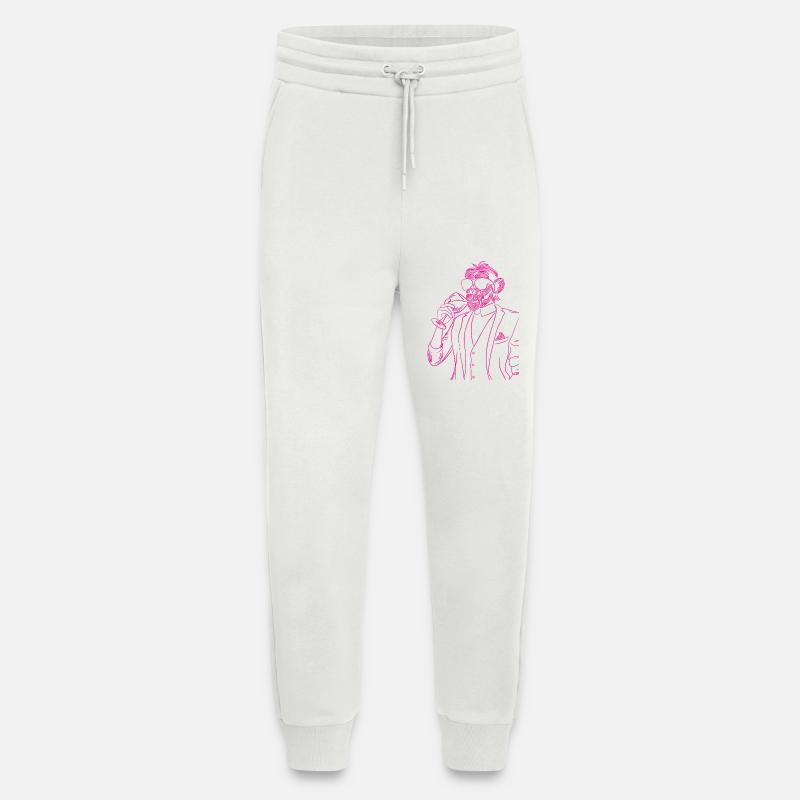 Affe Wein Glas - Jogginghose - made by SPREAD - OFF WHITE