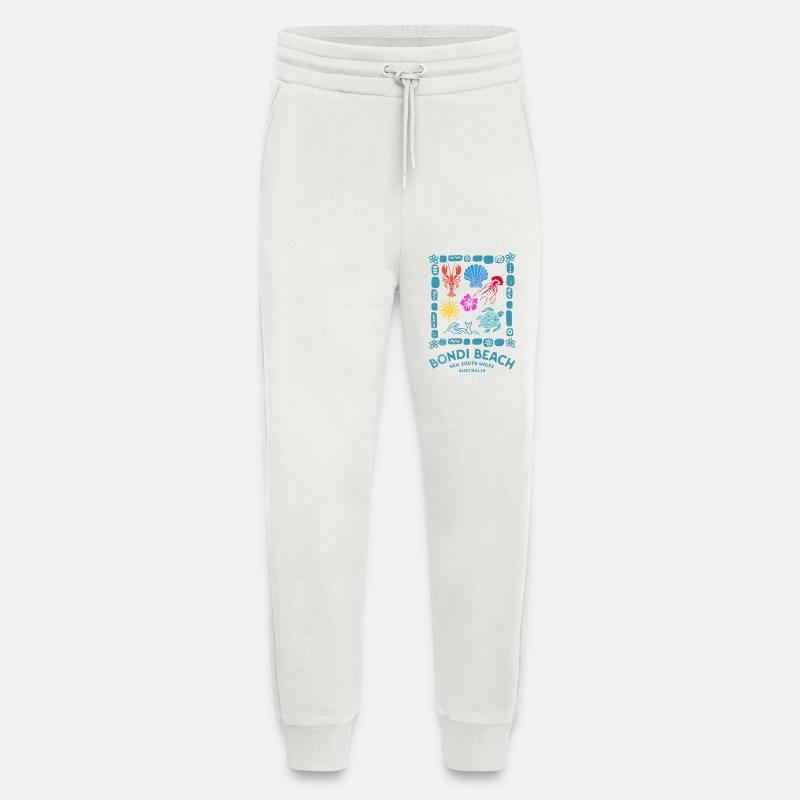 Bondi Beach Pattern Australia - Jogging Pants - made by SPREAD  - OFF WHITE