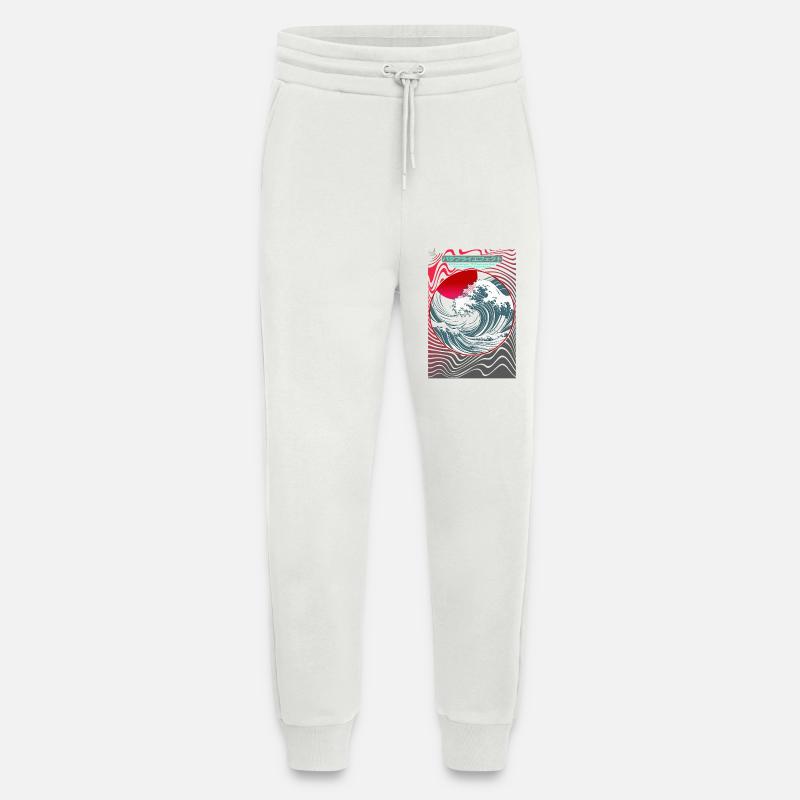 Red Sun Circle Wave Dance - Jogging Pants - made by SPREAD  - OFF WHITE