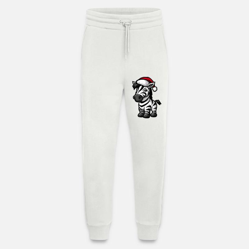 Zebra Christmas - Jogging Pants - made by SPREAD  - OFF WHITE
