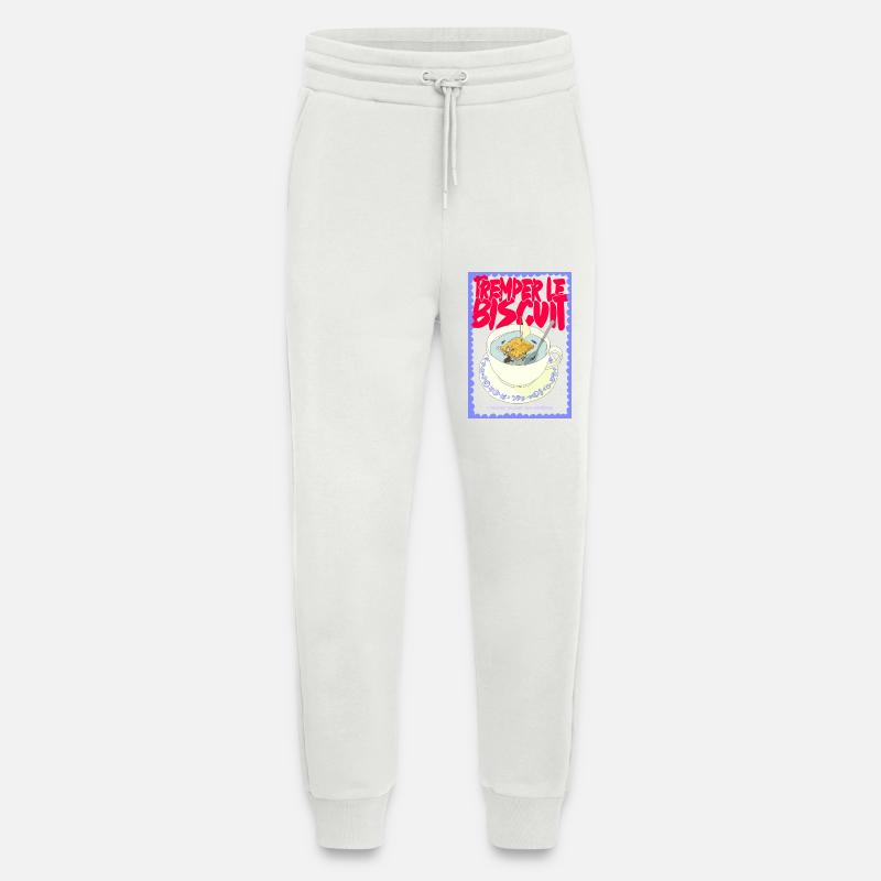 Tasse Thé Biscuits Pop Art Drôle - Pantalon de jogging bio décontracté fabriqué en UE - OFF WHITE