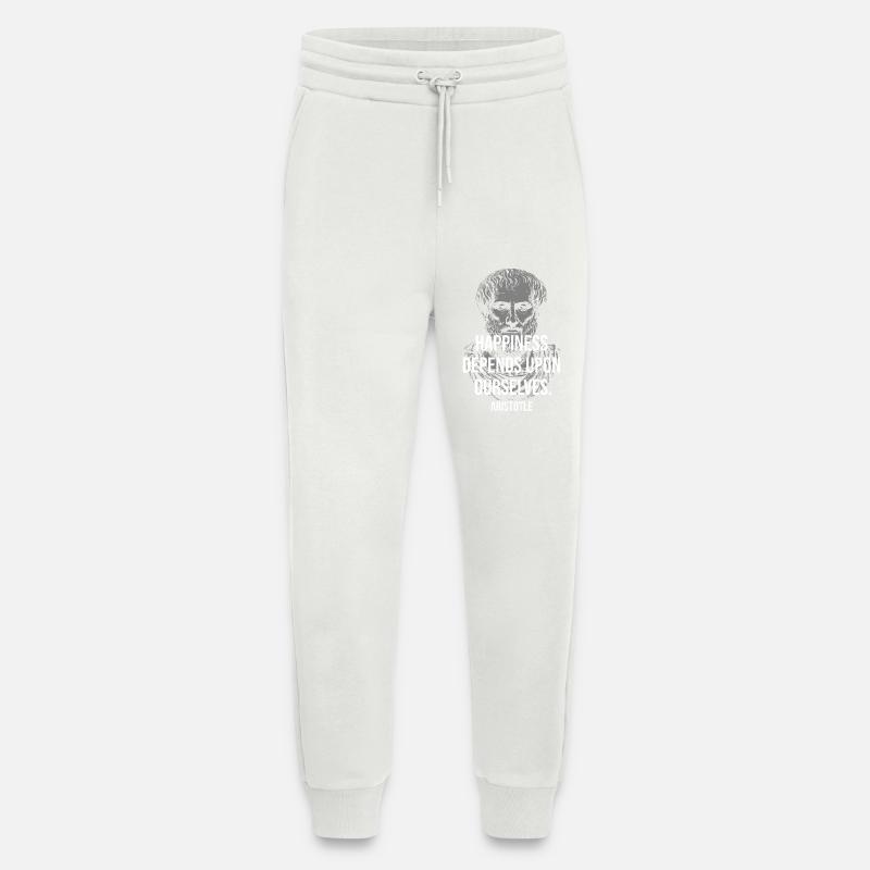 Aristoteles' Glücksporträtzitat - Jogginghose - made by SPREAD - OFF WHITE