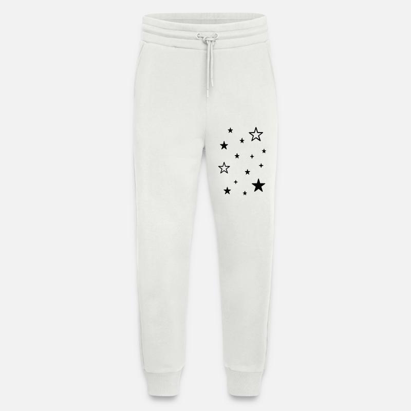 Star Scatter Pattern Design - Jogging Pants - made by SPREAD  - OFF WHITE