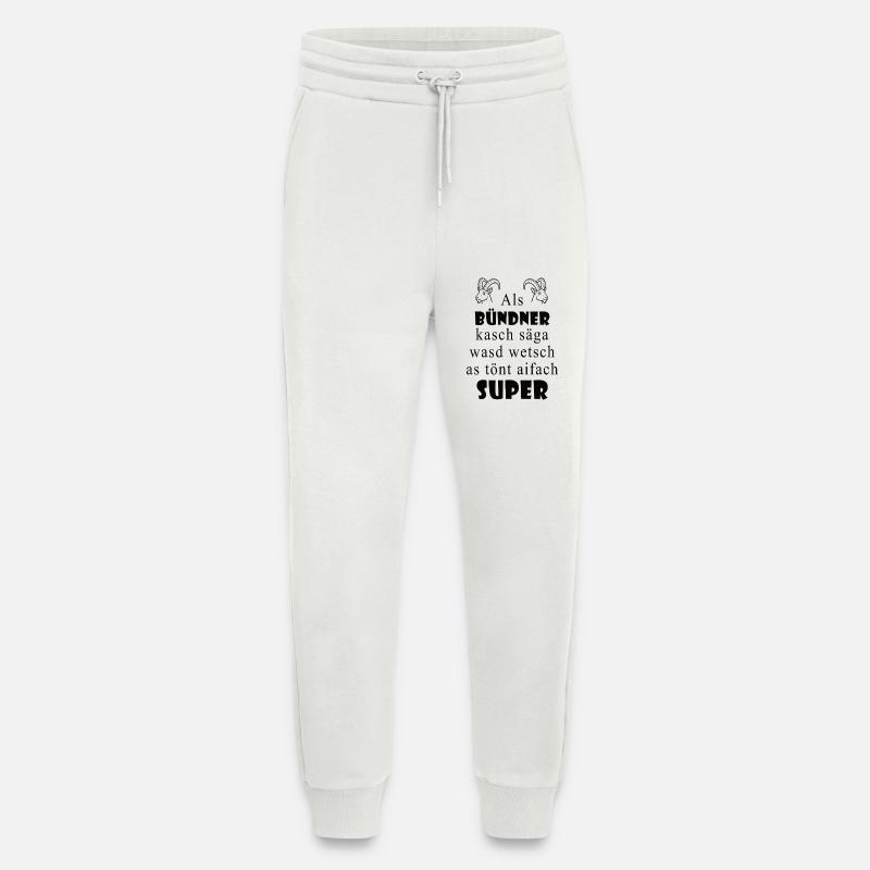 Graubünden dialect Super expression - Jogging Pants - made by SPREAD  - OFF WHITE