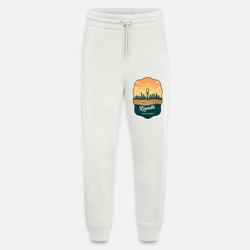 Riyadh Kingdom Centre Retro Sonnenuntergangs-Reiseabzeichen - Jogginghose - made by SPREAD - OFF WHITE