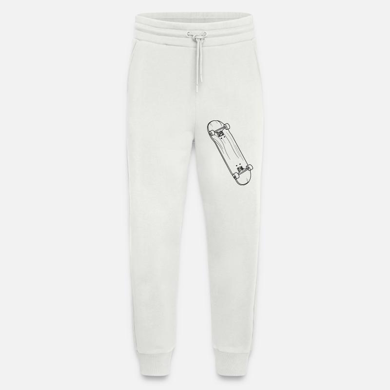Skateboard Drawing - Jogging Pants - made by SPREAD  - OFF WHITE