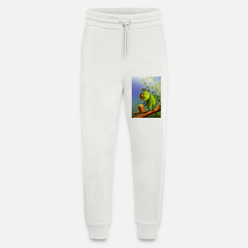 Monstre grimpeur vert drôle - Pantalon de jogging bio décontracté fabriqué en UE - OFF WHITE