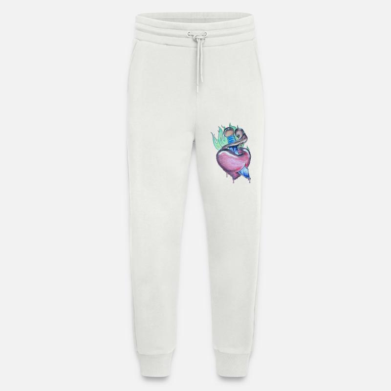 Blazing Heart - Jogging Pants - made by SPREAD - OFF WHITE