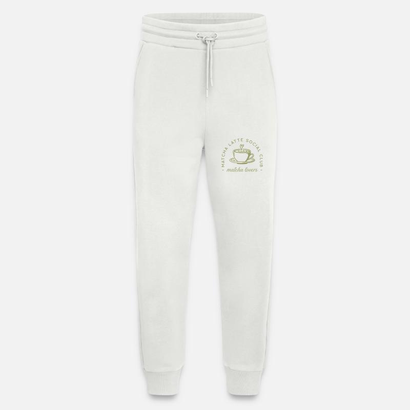 Matcha latte vert aesthetic - Pantalon de jogging bio décontracté fabriqué en UE - OFF WHITE