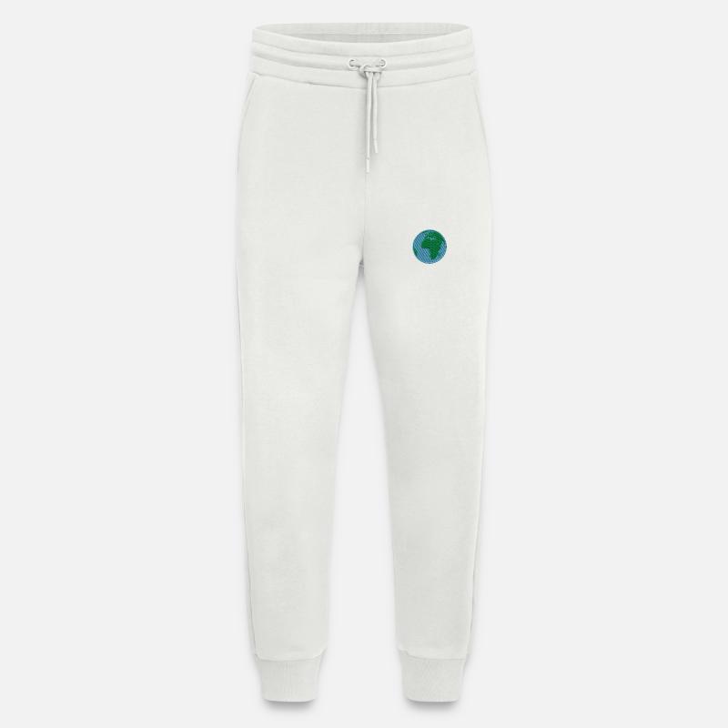 Die Erde bestickt - Jogginghose - made by SPREAD - OFF WHITE