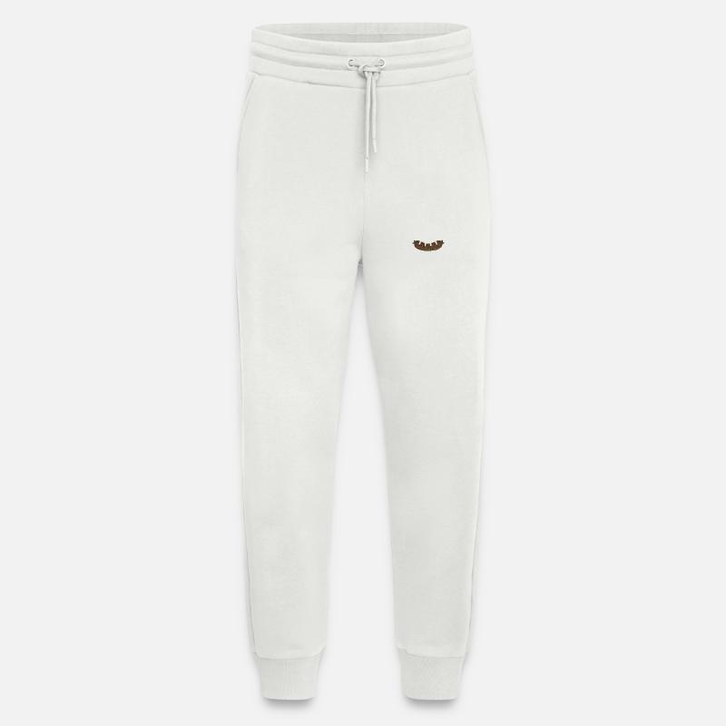 Embroidered bratwurst - Jogging Pants - made by SPREAD  - OFF WHITE
