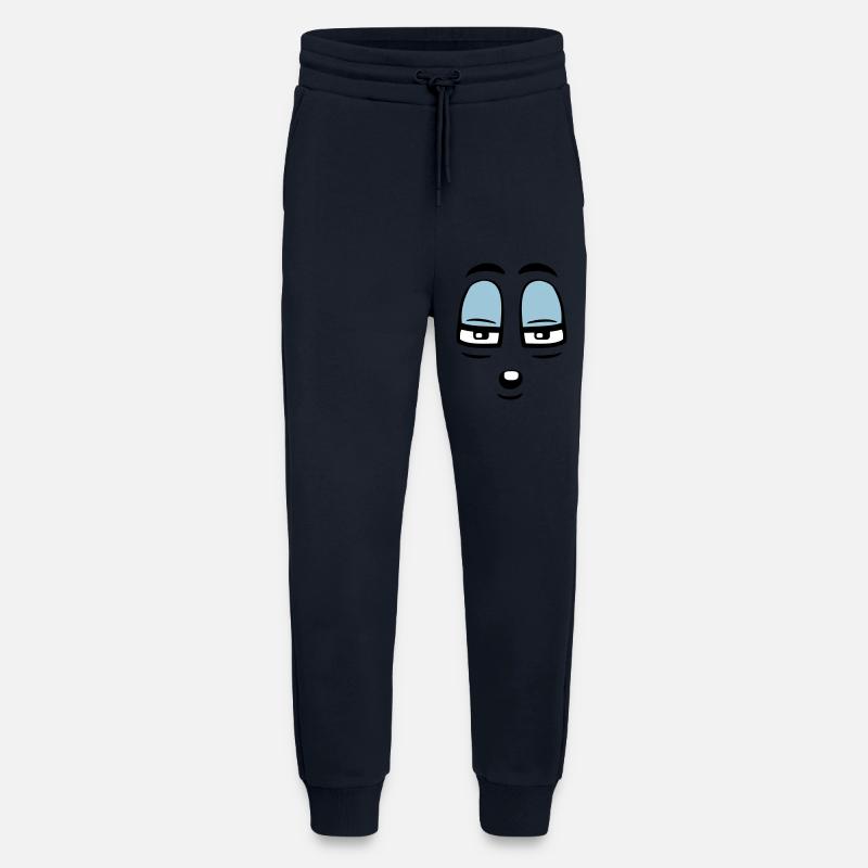 Skeptical Comic Face Judgmental Gaze - Jogging Pants - made by SPREAD  - DARK NAVY