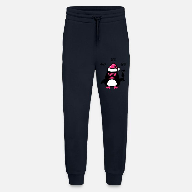 Noël du canard de plage - Pantalon de jogging bio décontracté fabriqué en UE - DARK NAVY