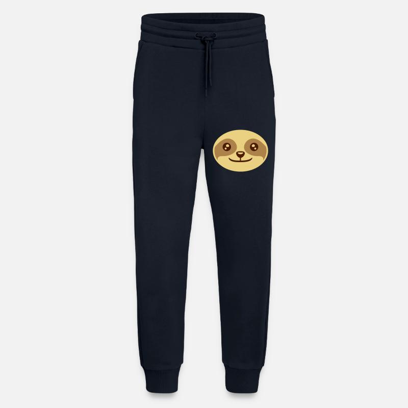 Round Sloth Face Design - Jogging Pants - made by SPREAD  - DARK NAVY
