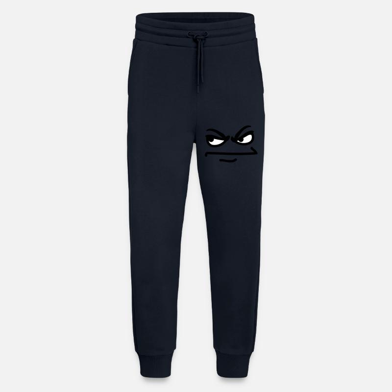 angry_face - Jogging Pants - made by SPREAD  - DARK NAVY