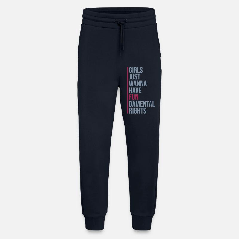 wanna have fundamental rights - Jogging Pants - made by SPREAD  - DARK NAVY
