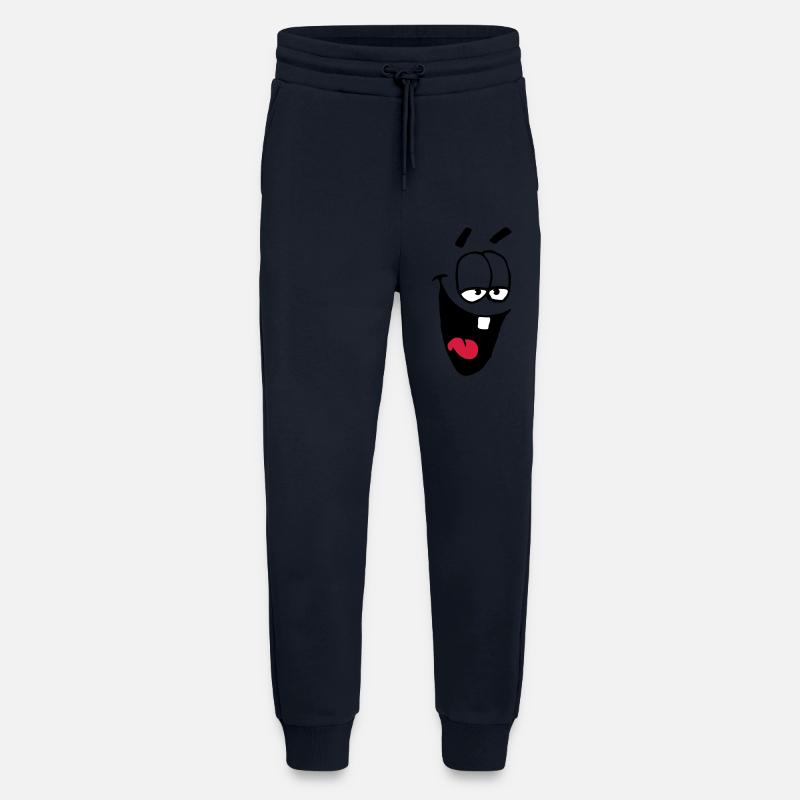 Laughing Comic Face Schadenfreude Laughing - Jogging Pants - made by SPREAD  - DARK NAVY