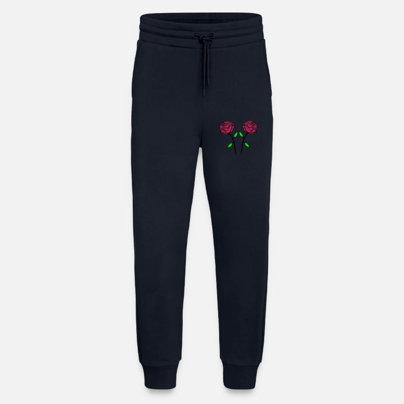 roses - Jogging Pants - made by SPREAD  - DARK NAVY