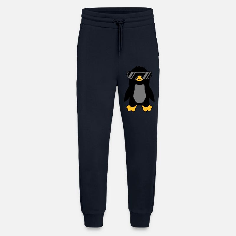 Sunglasses Penguin cool design - Jogging Pants - made by SPREAD  - DARK NAVY