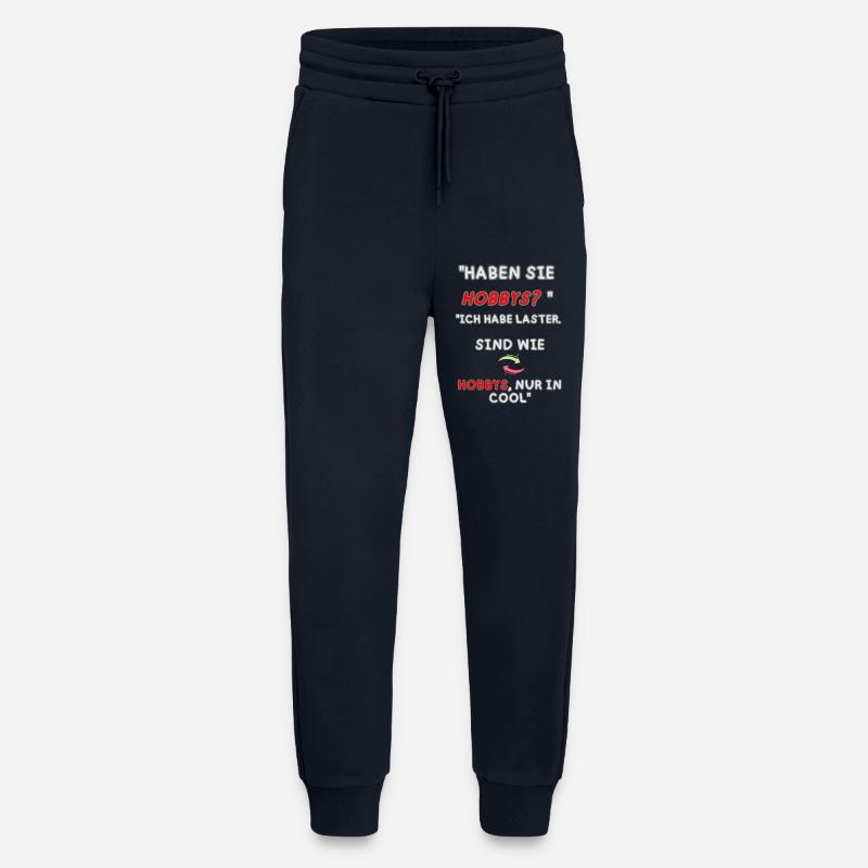 "Laster statt Hobbys" - Jogginghose - made by SPREAD - DARK NAVY