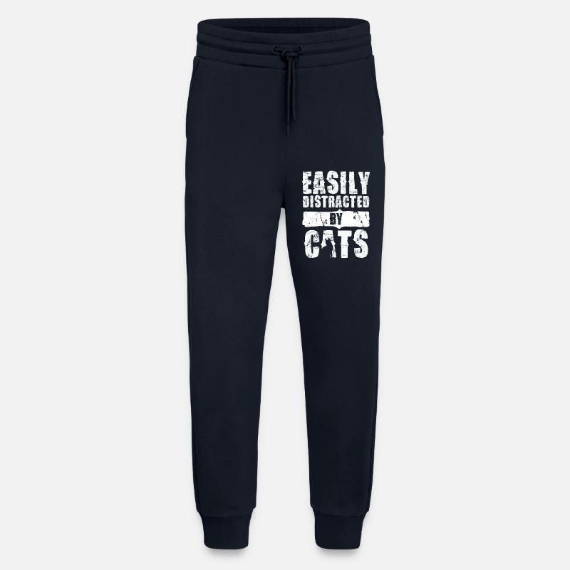 Easily distracted by cats - Jogging Pants - made by SPREAD  - DARK NAVY