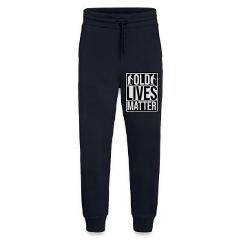 old lives matter quote - Jogging Pants - made by SPREAD  - DARK NAVY - Front