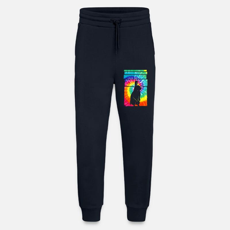 Rabbit Hippie Tie Dye - Jogginghose - made by SPREAD - DARK NAVY