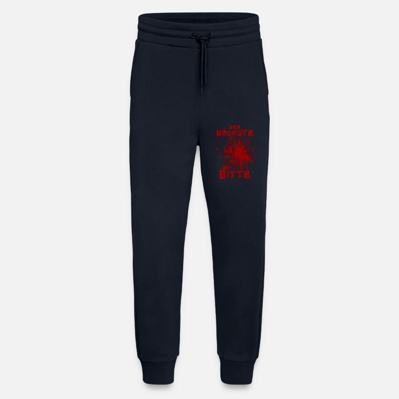 Next Please - Funny Halloween Saying - Jogging Pants - made by SPREAD  - DARK NAVY