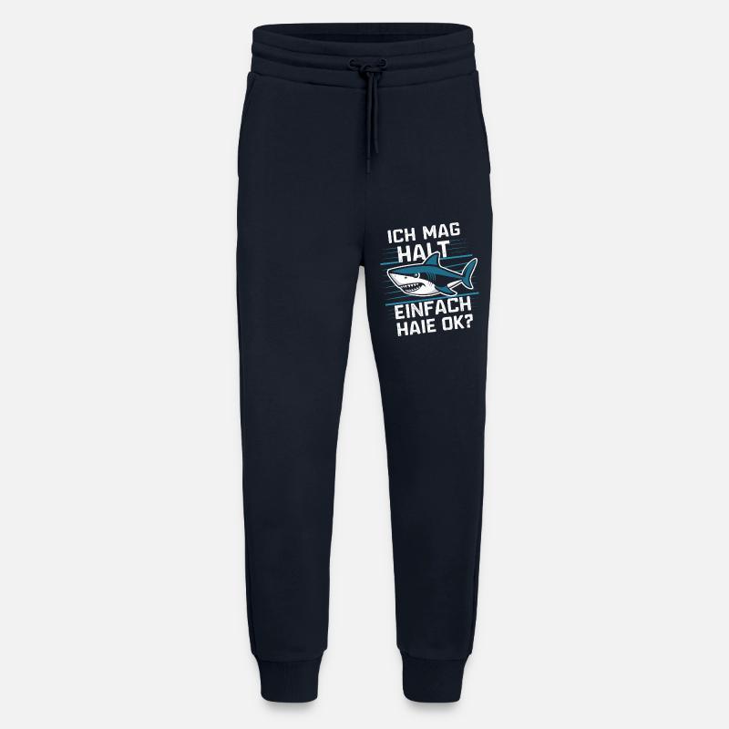 Requin Requin Requins Requin - Pantalon de jogging bio décontracté fabriqué en UE - DARK NAVY