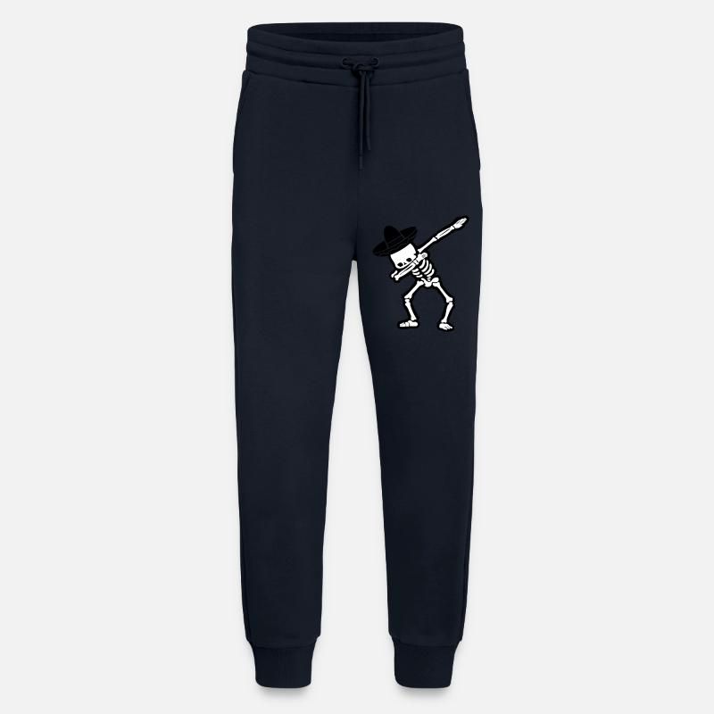 skull dabbing mexicans - Jogging Pants - made by SPREAD  - DARK NAVY