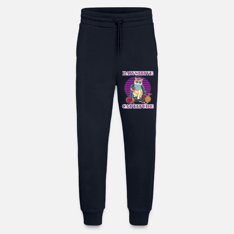 Pawsitive Cattitude - Jogginghose - made by SPREAD - DARK NAVY