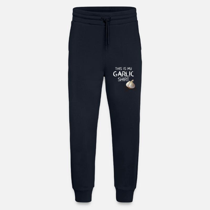 Garlic statement - Jogging Pants - made by SPREAD  - DARK NAVY