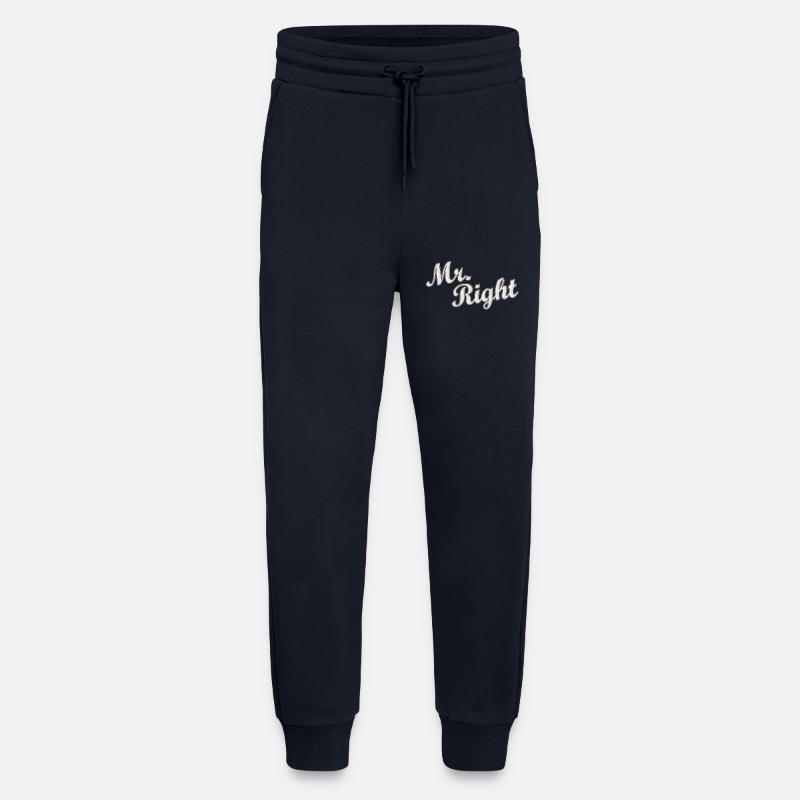 Mr Right Paarshirt / Partnershirt Geschenkidee - Jogginghose - made by SPREAD - DARK NAVY