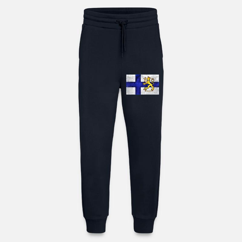 Finnland Flagge + Löwe - Jogginghose - made by SPREAD - DARK NAVY