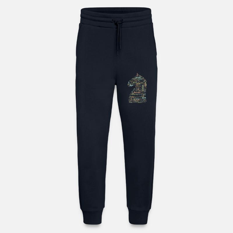 Schach Schachbegriffe Springer - Jogginghose - made by SPREAD - DARK NAVY