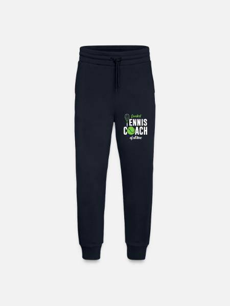 Largest tennis coach ever - Jogging Pants - made by SPREAD  - DARK NAVY