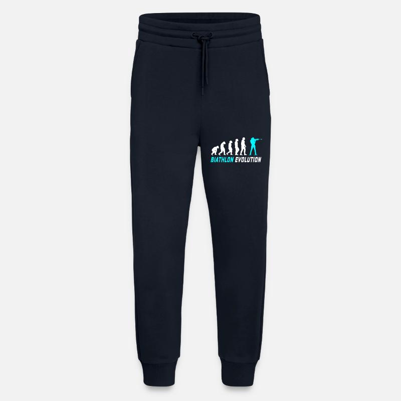 Conception / idée cadeau Evolution biathlon - Pantalon de jogging bio décontracté fabriqué en UE - DARK NAVY