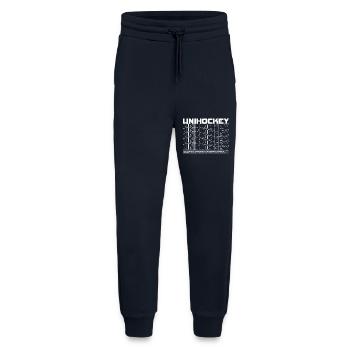 Unihockey Typo Muster  - Jogginghose - made by SPREAD - DARK NAVY - Vorne