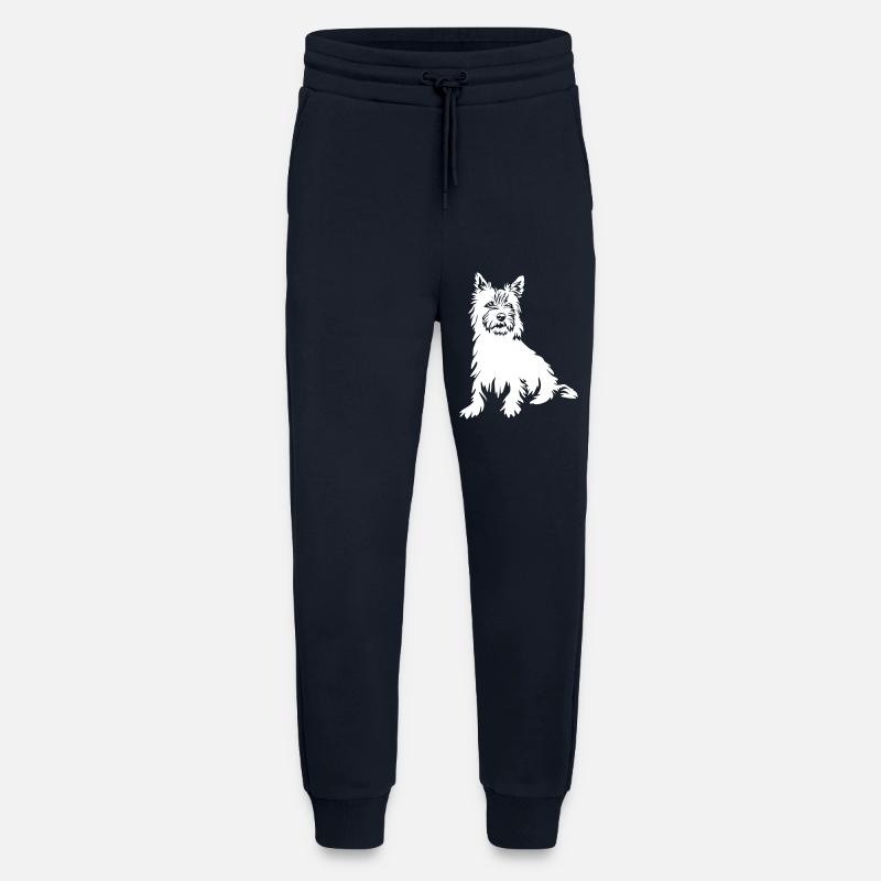 Cairn Terrier "Black Edition" - Pantalon de jogging bio décontracté fabriqué en UE - DARK NAVY