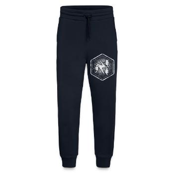 Guild sign electrician Hexagon in used look - Jogging Pants - made by SPREAD  - DARK NAVY - Front
