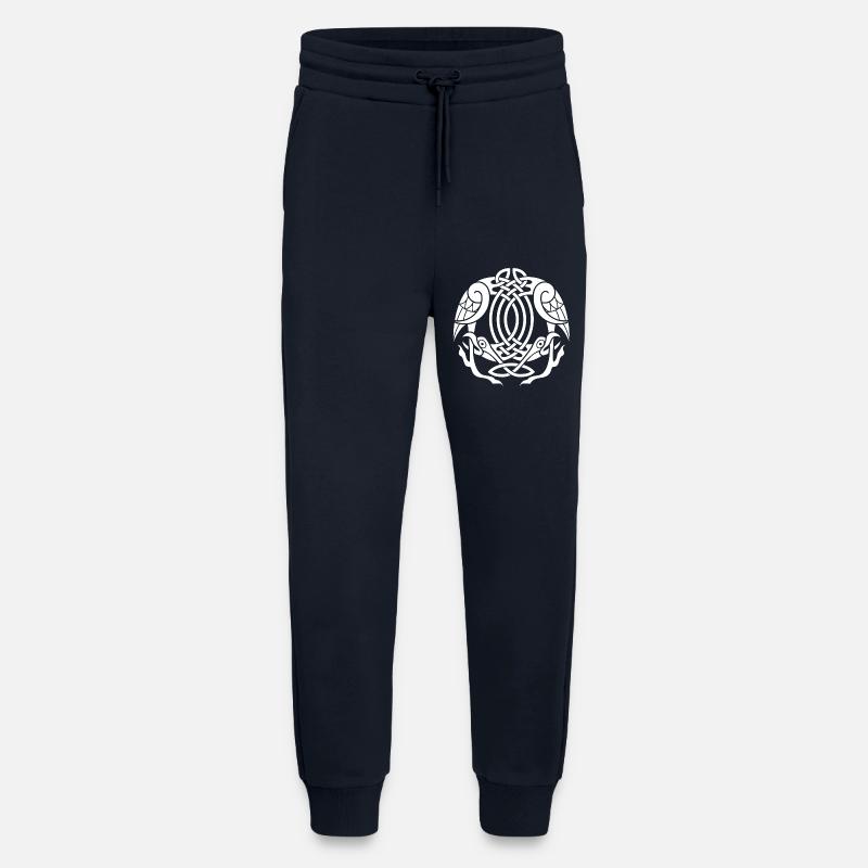 White Celtic eagle - Jogging Pants - made by SPREAD  - DARK NAVY