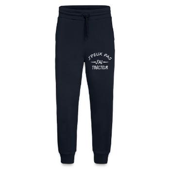 J'peux pas j'ai tracteur - Je peux pas j'ai tracte - Pantalon de jogging bio décontracté fabriqué en UE - DARK NAVY - Devant