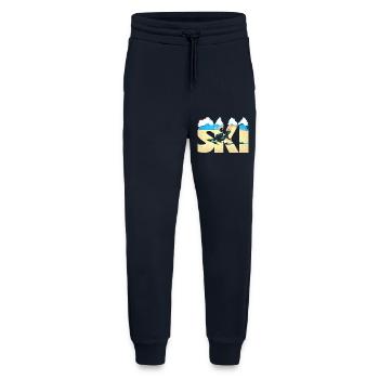 Ski Pop Art Côte - Pantalon de jogging bio décontracté fabriqué en UE - DARK NAVY - Devant